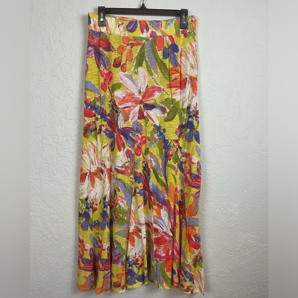 Tommy Bahama Maxi Skirt Tropical Floral Print Size Small Rayon Vacation Resort - Picture 1 of 7